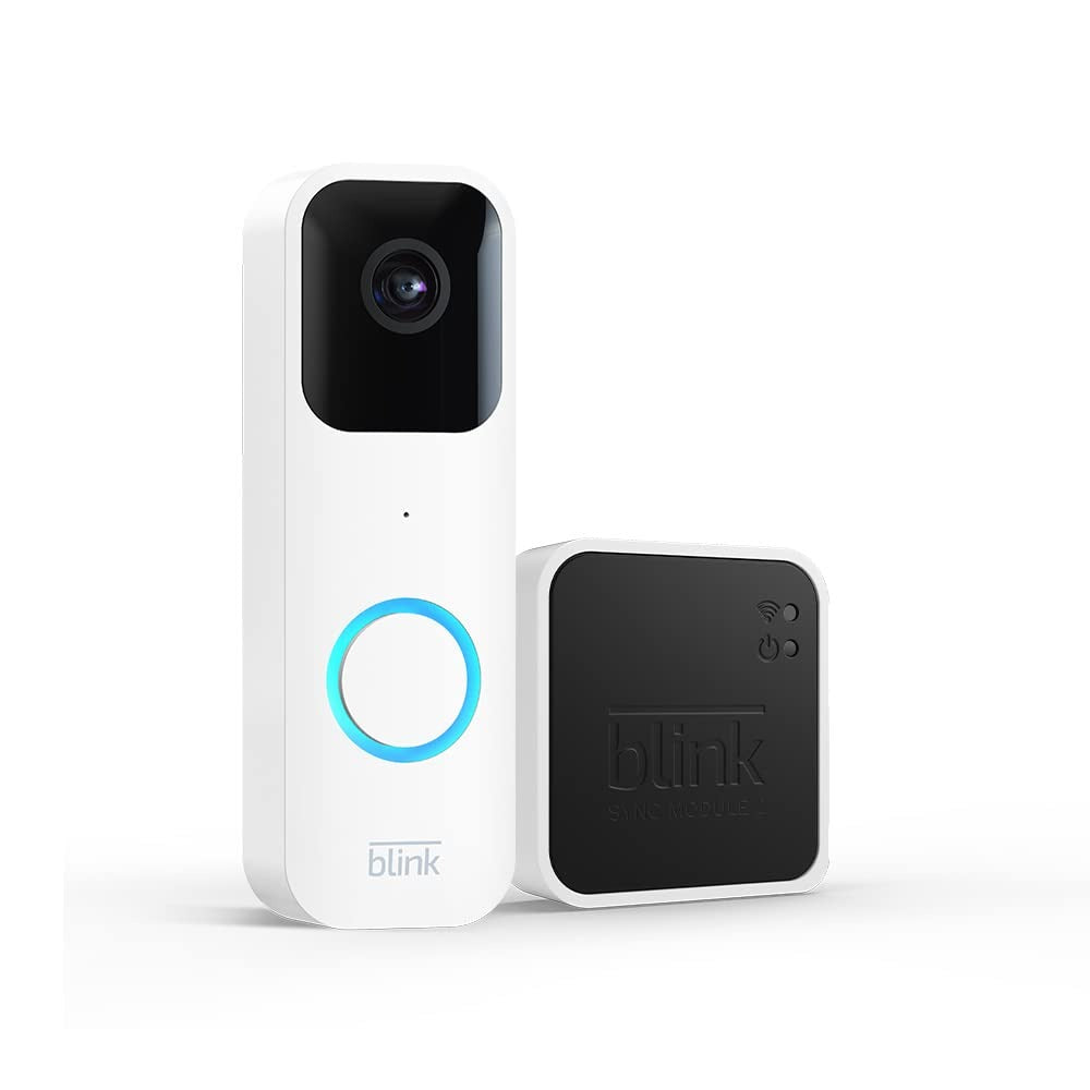 Blink Video Doorbell with Two-Way Audio, HD Video, Motion Detection, App Alerts & Alexa Support – Black