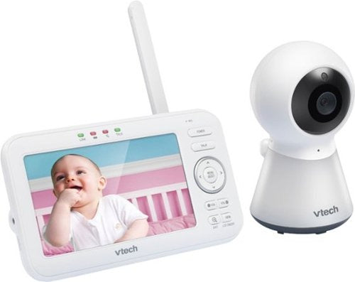 VTech 5-Inch Video Baby Monitor with Adaptive Night Light – White
