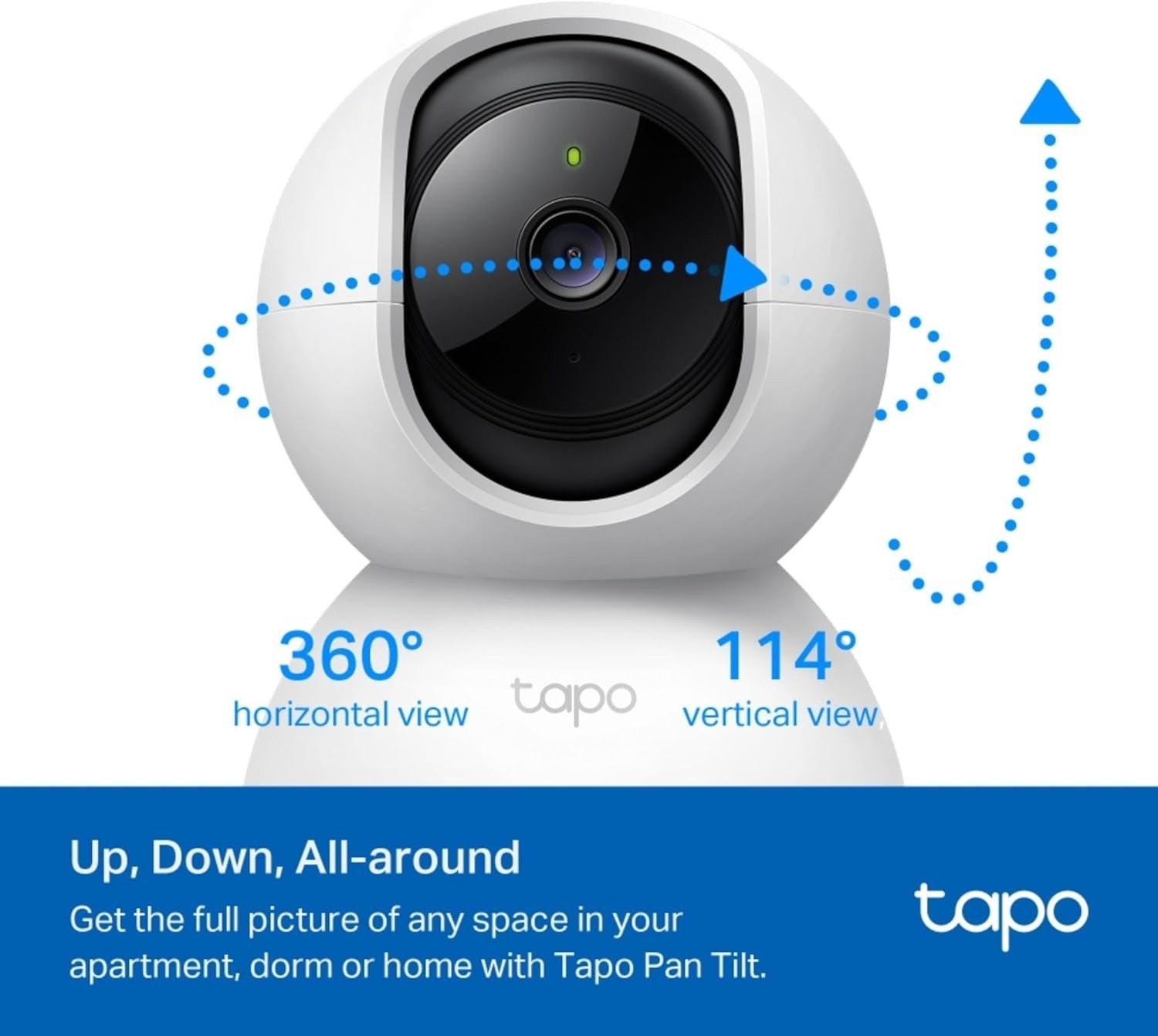 Tapo C210 2K 3MP Indoor WiFi Camera – Pan/Tilt, AI Motion Detection, Night Vision, Baby & Pet Monitor, Works with Alexa & Google